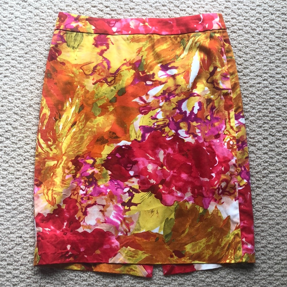 JCrew Floral Pencil Skirt - 0
